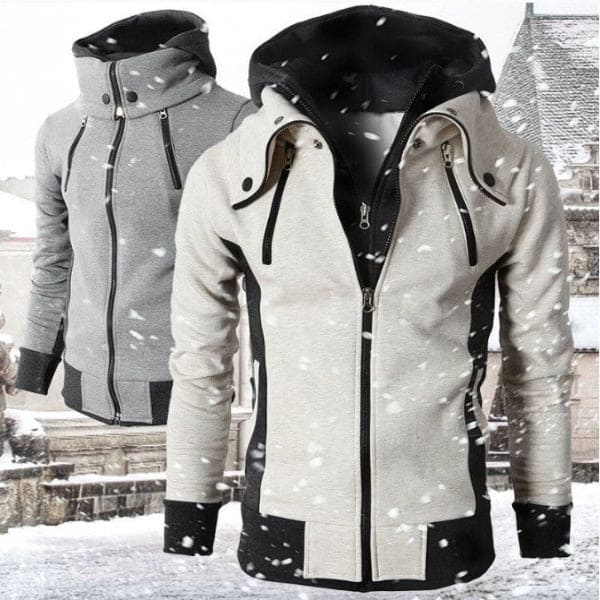 Men's High-Necked Hooded Jacket fashionlinko.com