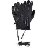USB heating riding gloves winter outdoor heating gloves touch screen men and women windproof warm riding gloves Media
