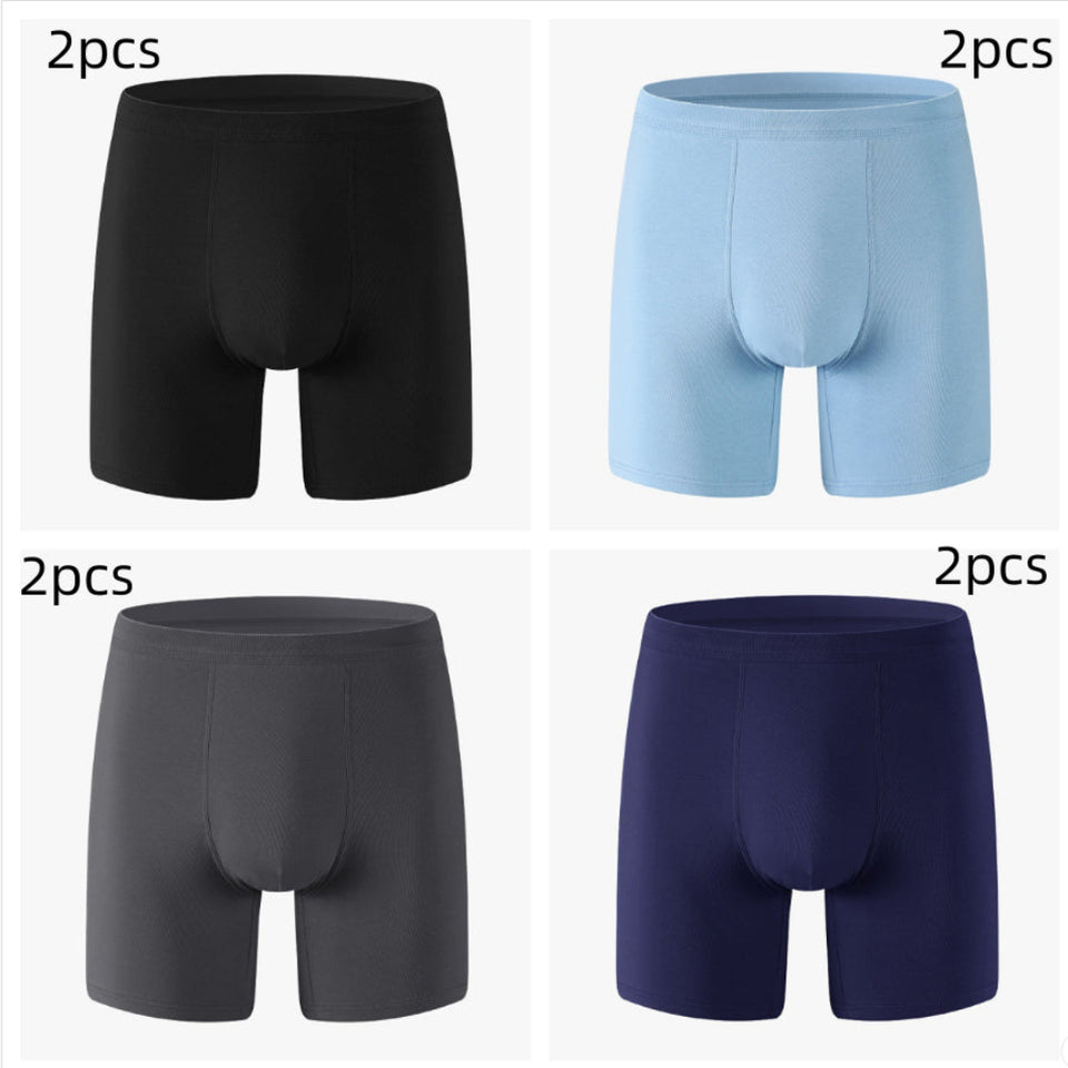Men's breathable cotton boxer briefs for sports and everyday comfort.