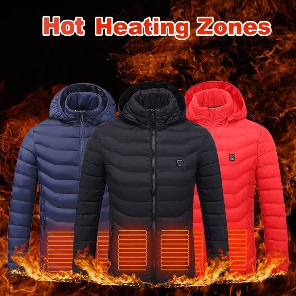 New Heated Jacket Coat USB Electric Jacket Cotton Heater Thermal Clothing Heating Vest - Fashionlinko.com