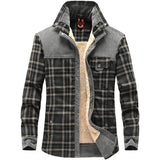 Winter Jacket Men Thicken Warm Fleece Jackets Coats Pure Cotton Plaid Jacket Military Clothes - Fashionlinko.com