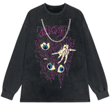 Zombie Horror Gothic Washed Cotton Oversized T-Shirt