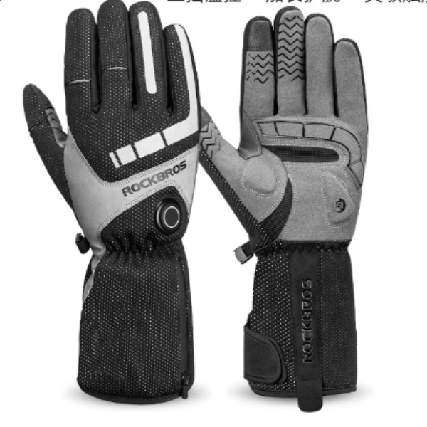 ROCKBROS Heating cycling gloves, winter charging, heating motorcycle electric bike gloves, warm touch screen for men and women 