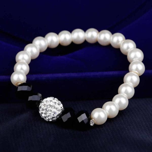 Simulated Pearl Jewelry Sets Party Pearl Earrings Necklace Bracelet Set Woman Earings Fashion Jewelry African Beads Jewelry Sets 