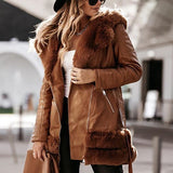  Fashion Women Leather Coats Jackets Ladies Jacket Black fashionlinko.com