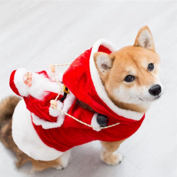 Fashion Christmas Clothes Green Elf Pet Dog Christmas Costume - Fashionlinko