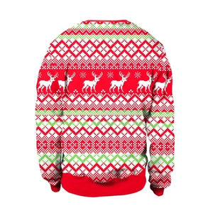 Autumn Winter Fashion Ugly Christmas Sweater Santa Elf Funny Pullover Womens Mens Print Sweaters Tops Clothing - Image #24