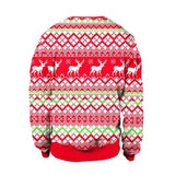 Autumn Winter Fashion Ugly Christmas Sweater Santa Elf Funny Pullover Womens Mens Print Sweaters Tops Clothing - Image #2