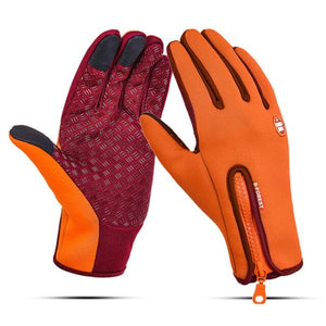 Touch Screen Windproof Outdoor Sport Gloves,Men Women Winter Fleece Thermal Warm Running Gloves,Anti-slip Cycling Gloves Media 