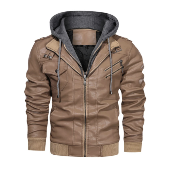 Winter Fashion Motorcycle Leather Jacket Men Slim Fit Oblique Zipper PU Jackets Autumn Mens Leather Biker Coats Warm Streetwear - Fashionlinko.com