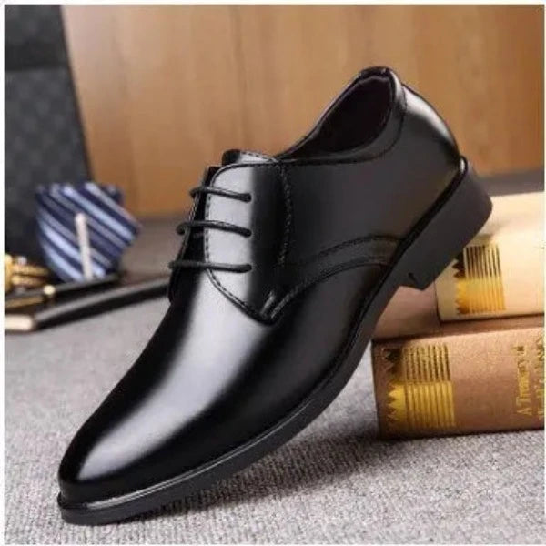 Black Shoes With Pointed Toe For Men - Fashionlinko