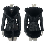  Fashion Women Leather Coats Jackets Ladies Jacket Black fashionlinko.com