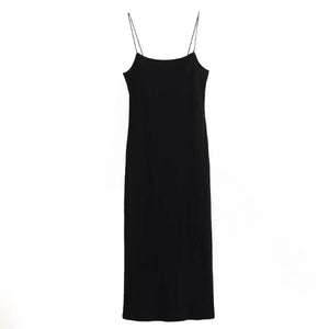 Woman Corset Knitted Sling Midi Long Dress Fashion Sleeveless Vintage Backless Summer Causal Elegant Slim Dresses