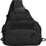 Men Backpack Tactical Sling Bag Chest Shoulder Body Molle Day Pack Pouch Black - Fashionlinko