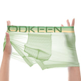 Men's breathable ice silk boxer briefs with lightweight, comfortable fit.