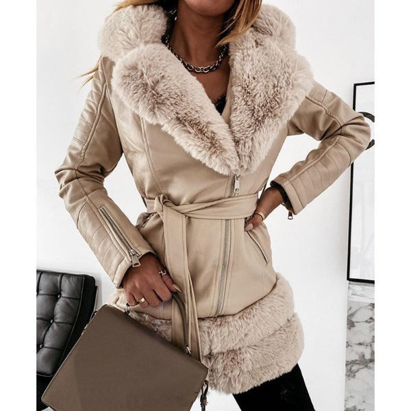  Fashion Women Leather Coats Jackets Ladies Jacket Black fashionlinko.com