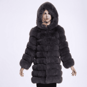 Hoodie plush faux fur coat women fur winter woman coat Plus size thick long warm coat outerwear overcoat Media 