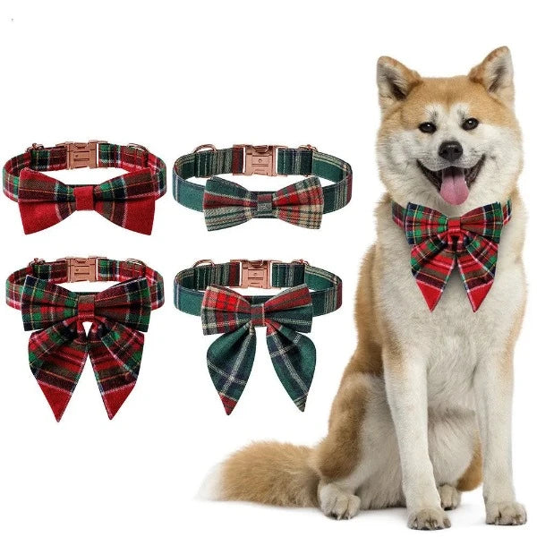 Christmas Dog Collar Rose Gold Buckle - Fashionlink