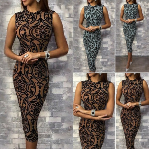 Casual Sleeveless Evening Party Short Dress Women Bodycon Dress