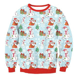 Autumn Winter Fashion Ugly Christmas Sweater Santa Elf Funny Pullover Womens Mens Print Sweaters Tops Clothing - Image #11