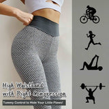 TIK Tok Leggings Women Butt Lifting Workout Tights Plus Size Sports High Waist Yoga Pants Light Grey - Fashionlinko