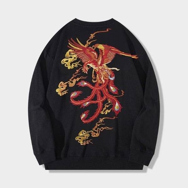 National trend men clothing heavy industry Phoenix embroidery heavy sweatshirt new top casual national trend Media
