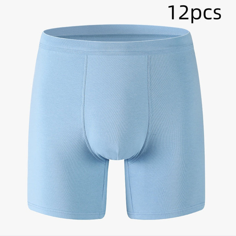 Men's breathable cotton boxer briefs for sports and everyday comfort.
