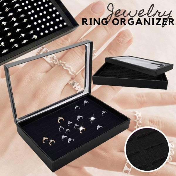 Ring Organizer Try with Transparent Lid Ring Holder - Fashionlinko