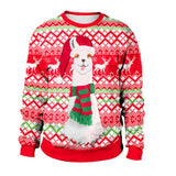 Autumn Winter Fashion Ugly Christmas Sweater Santa Elf Funny Pullover Womens Mens Print Sweaters Tops Clothing