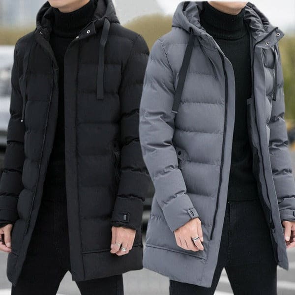 Medium Length Cotton Padded Jacket Men's Hooded Cotton Jacket Winter New Down Cotton Jacket Long Cotton Padded Jacket Winter Coat Media 