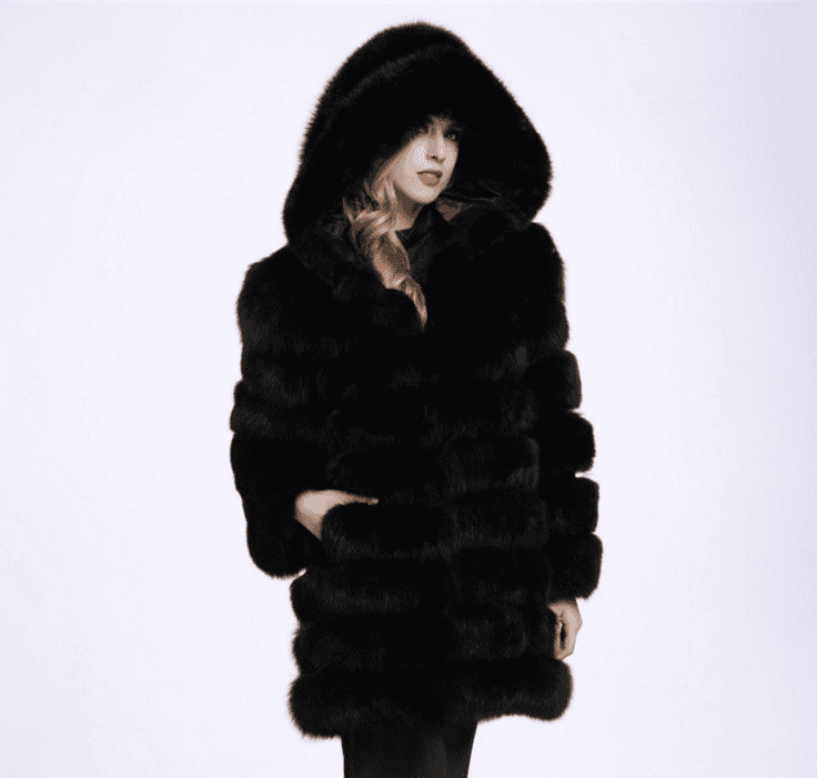 Hoodie plush faux fur coat women  fur winter woman coat  Plus size thick long warm coat outerwear overcoat