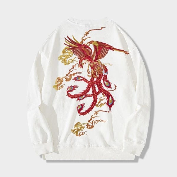 National trend men clothing heavy industry Phoenix embroidery heavy sweatshirt new top casual national trend Media 