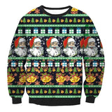 Autumn Winter Fashion Ugly Christmas Sweater Santa Elf Funny Pullover Womens Mens Print Sweaters Tops Clothing - Image #8