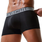Men's supportive boxer briefs with ergonomic design.