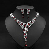 product information Colorful Zircon Wedding Jewelry Set- Fashionlinko