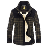 Winter Jacket Men Thicken Warm Fleece Jackets Coats Pure Cotton Plaid Jacket Military Clothes - Fashionlinko.com