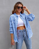 Fashion Ripped Shirt Jacket Female Autumn And Spring Casual Tops Womens Clothing fashionlinko.com