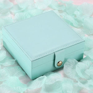 Single-Layer PU Simple Jewelry Storage Box Creative Portable Jewelry Box Earrings Ring Small Jewelry Box 