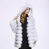 Hoodie plush faux fur coat women  fur winter woman coat  Plus size thick long warm coat outerwear overcoat