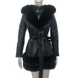  Fashion Women Leather Coats Jackets Ladies Jacket Black fashionlinko.com