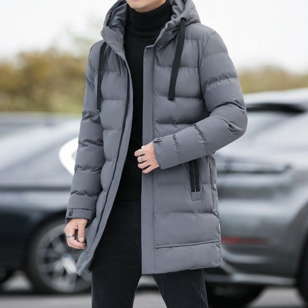 Medium Length Cotton Padded Jacket Men's Hooded Cotton Jacket Winter New Down Cotton Jacket Long Cotton Padded Jacket Winter Coat Media 