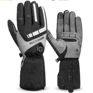 ROCKBROS Heating cycling gloves, winter charging, heating motorcycle electric bike gloves, warm touch screen for men and women