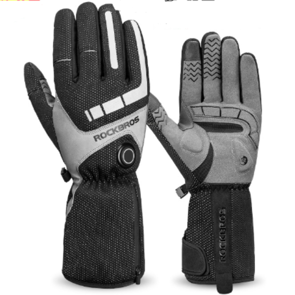 ROCKBROS Heating cycling gloves, winter charging, heating motorcycle electric bike gloves, warm touch screen for men and women 