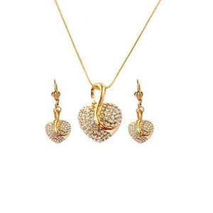 Plated Jewelry Sets For Women Luxury Wedding Bridal Rhinestone Gem Jewelry Media