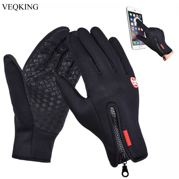 Touch Screen Windproof Outdoor Sport Gloves,Men Women Winter Fleece Thermal Warm Running Gloves,Anti-slip Cycling Gloves Media 