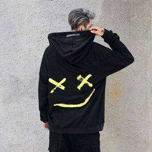 Suppliers Usa Men Hoodies Sweatshirts Smile Print Headwear Hoodie Hip Hop Streetwear Clothing Media 