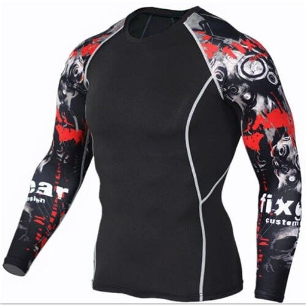 Wolf 3D Printed tshirt Compression Tights Men Fitness Running Shirt Gym Cycling Clothing 