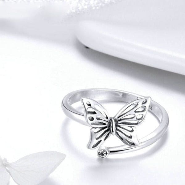 925 Sterling Silver Butterfly Rings