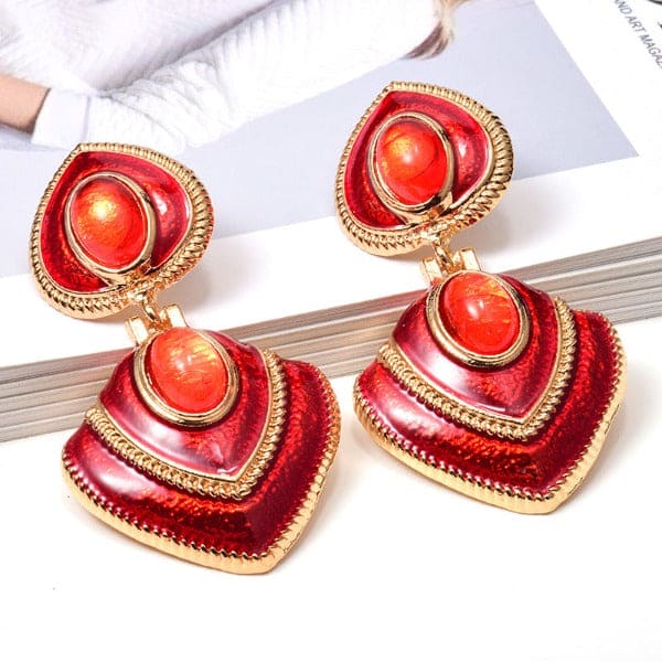 Fashion Earrings Oiled Colorful Jewelry Media 