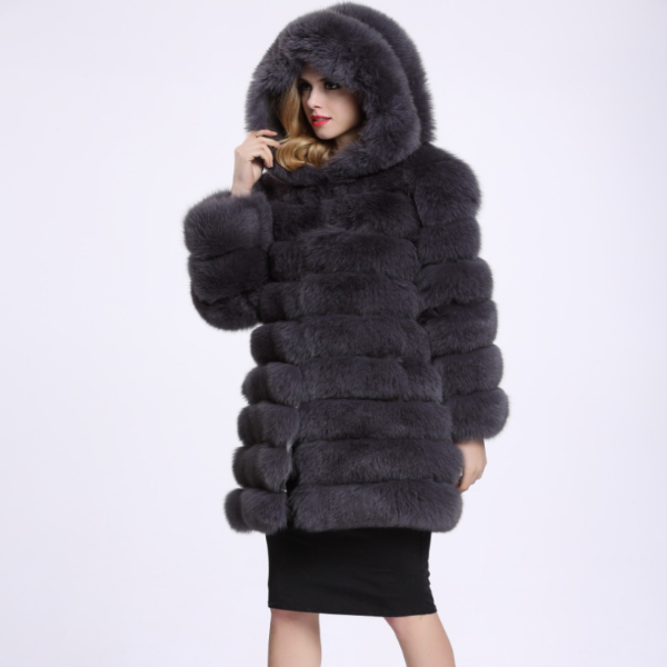 Hoodie plush faux fur coat women fur winter woman coat Plus size thick long warm coat outerwear overcoat Media 